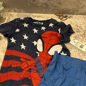 Marvel Spider-Man Stars and Stripes Kids Set - Red and Blue